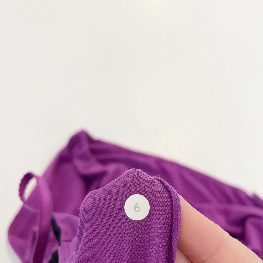 Lululemon Yogi Dance Tank Top Purple‎ Black Babydoll Y2K - Size 6